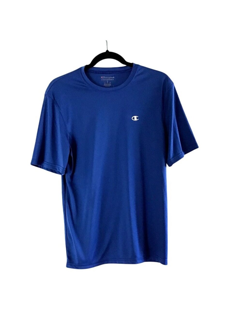 CHAMPION- MENS BLUE BASIC SHORT SLEEVE CREW NECK LIGHT WEIGHT T-SHIRT SIZE SMALL